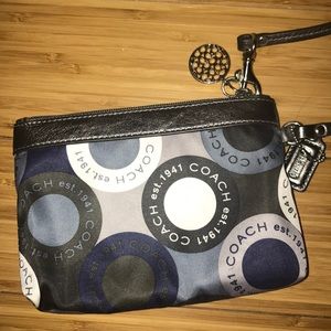 Blue Coach Wristlet